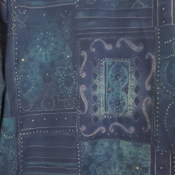 Worthington Artsy Blues & Greens Blazer Jacket 12 - Picture 8 of 10